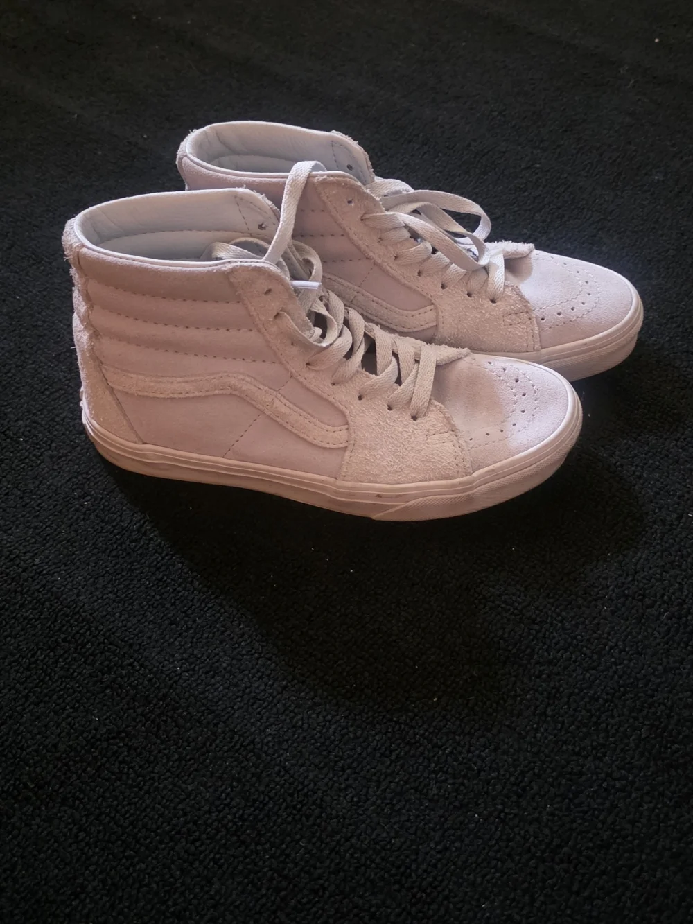 Vans Women's Suede High-Top Sneakers in Pale Pink